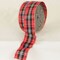 The Ribbon People Tartan Pattern Orange red/Black Wired Craft Ribbon 1.5" x 30 Yards